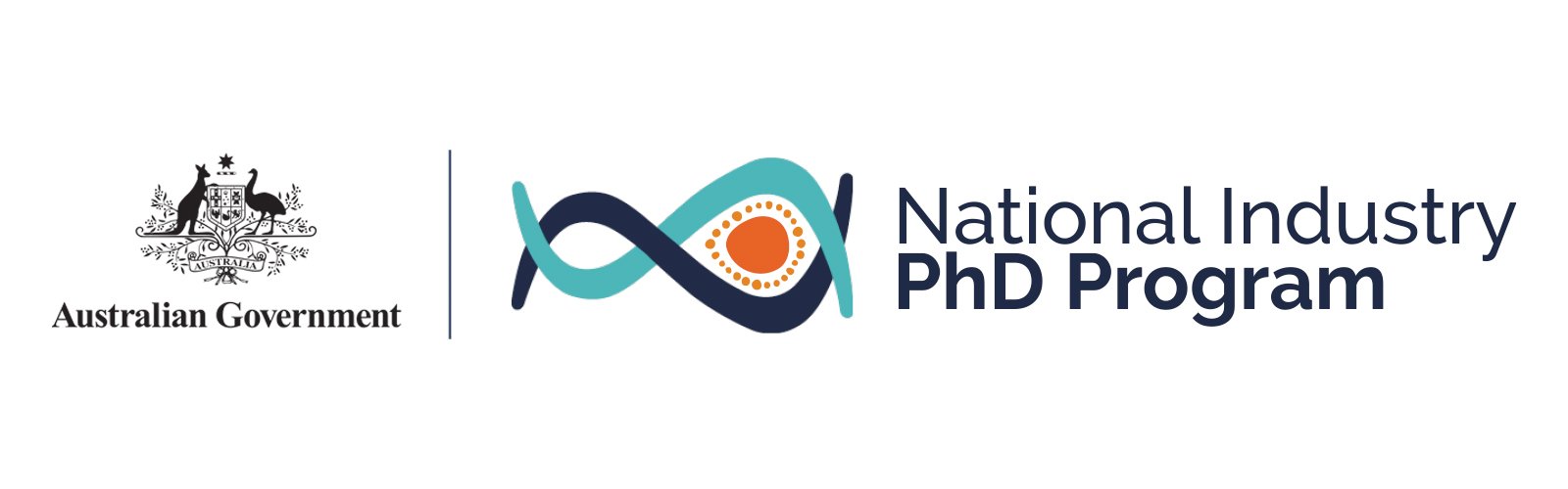 Logos of the new Industry PhD program