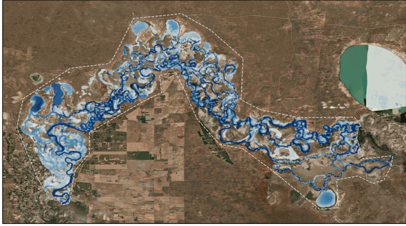 technical map of riparian floods