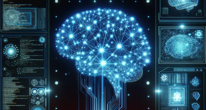 AI generated illustration of AI by Alanoach via Wikimedia Commons