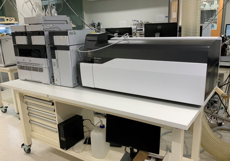Shimadzu 8050 QQQ LCMSMS instrument in the lab.